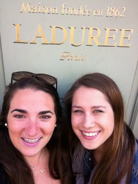 Margaux and I in front of Laduree